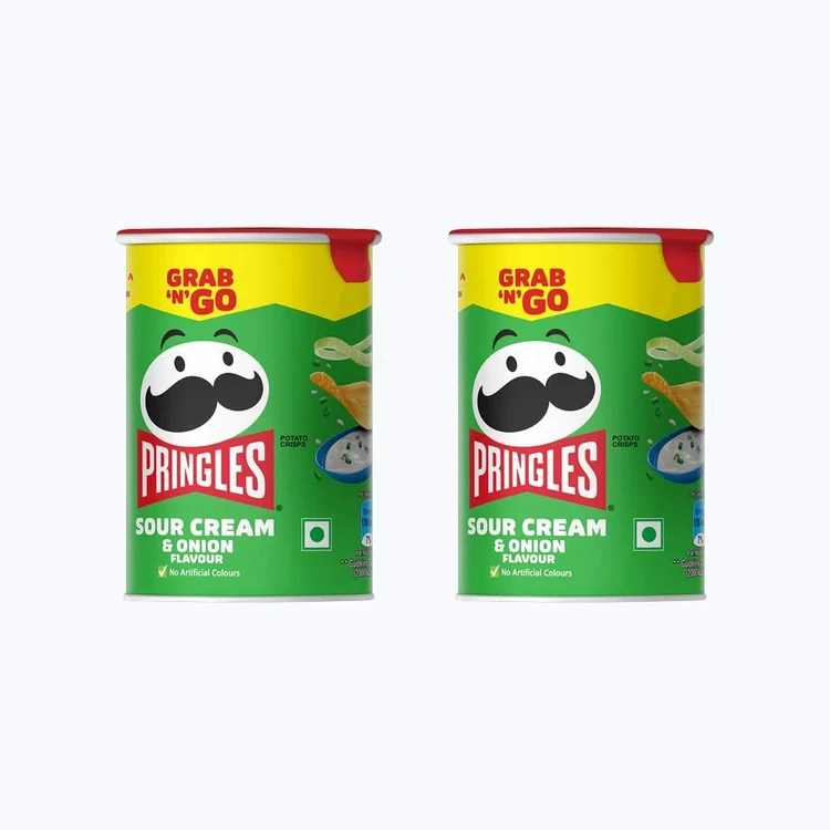 Pringles Sour Cream & Onion Potato Chips (40 g) - Pack of 2