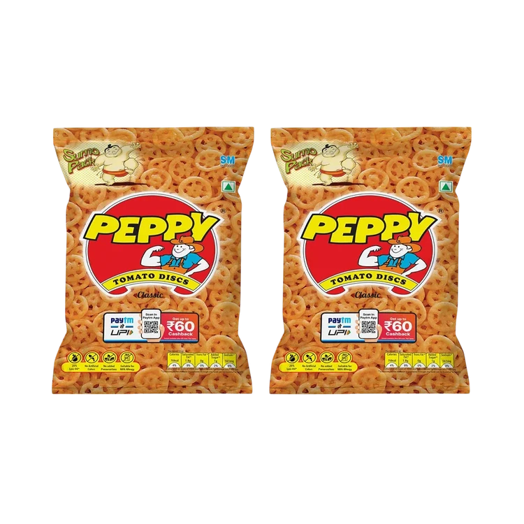 Peppy Tomato Discs Crisps - Pack of 2