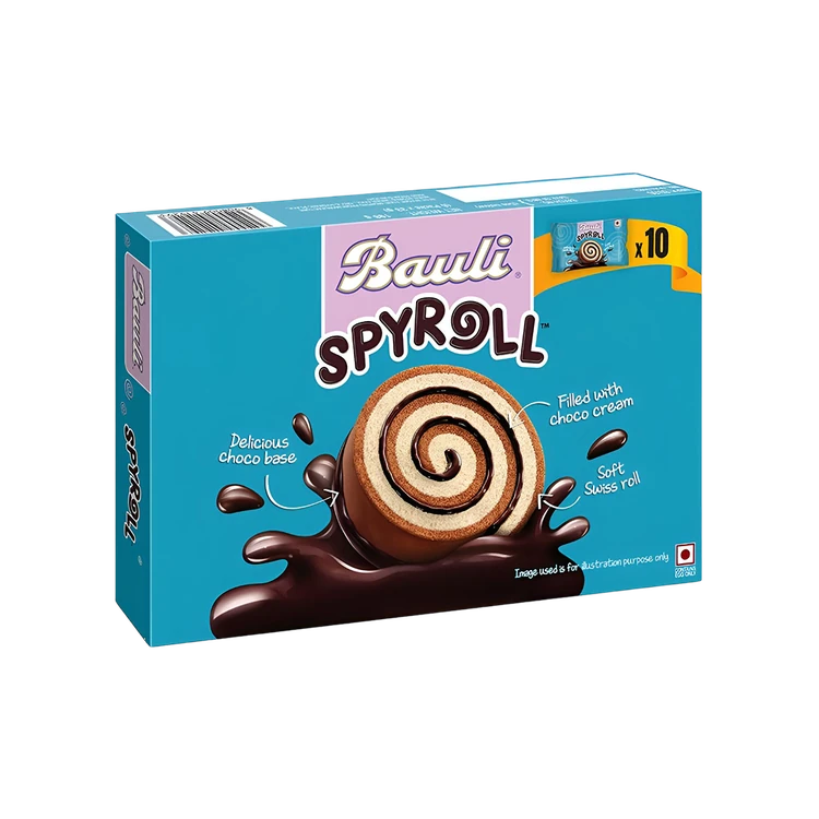 Bauli Spyroll Puff Roll 10 pieces - Pack of 10