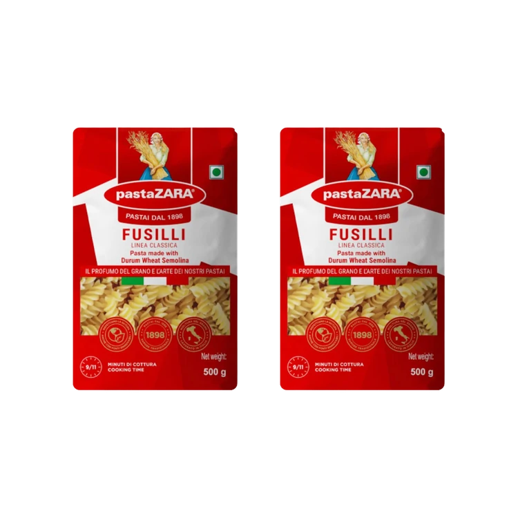 pastaZara Durum Wheat Semolina Fusilli Pasta - Pack of 2