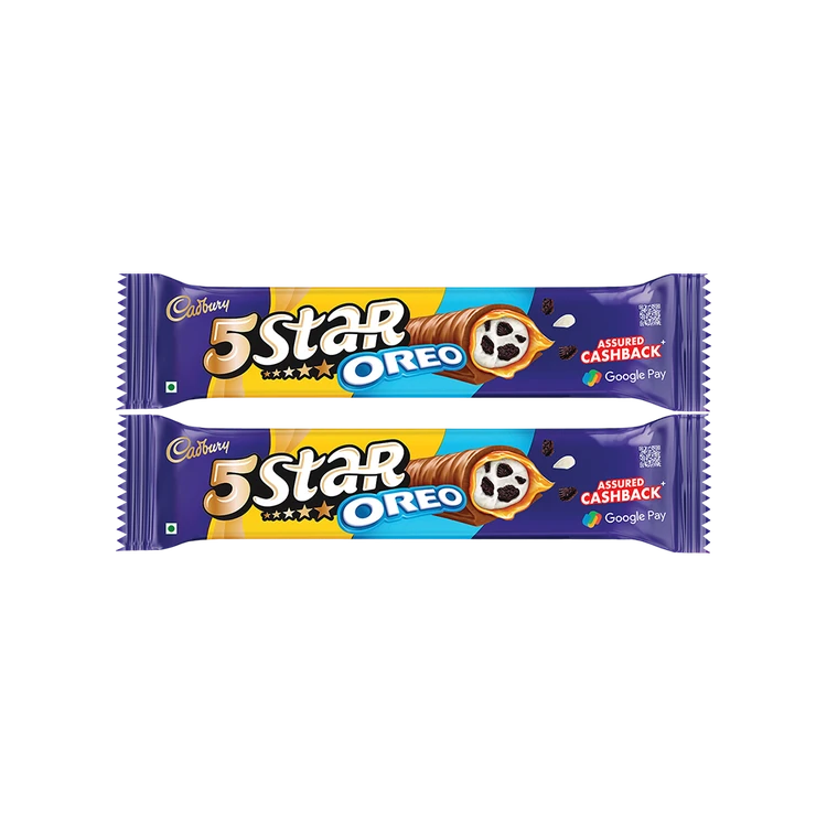Cadbury 5 Star Oreo Chocolate Filled Bar - Pack of 2
