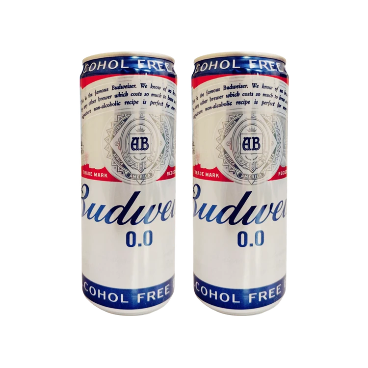 Budweiser 0.0 Non Alcoholic Beer - Pack of 2