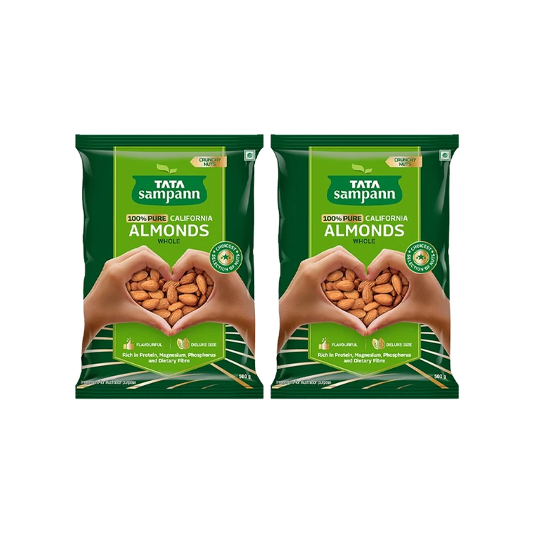 Tata Sampann California Almonds (100% Pure) - Pack of 2 (Badami)