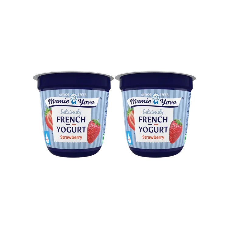 Mamie Yova French Fruit Yogurt -Strawberry - Pack of 2