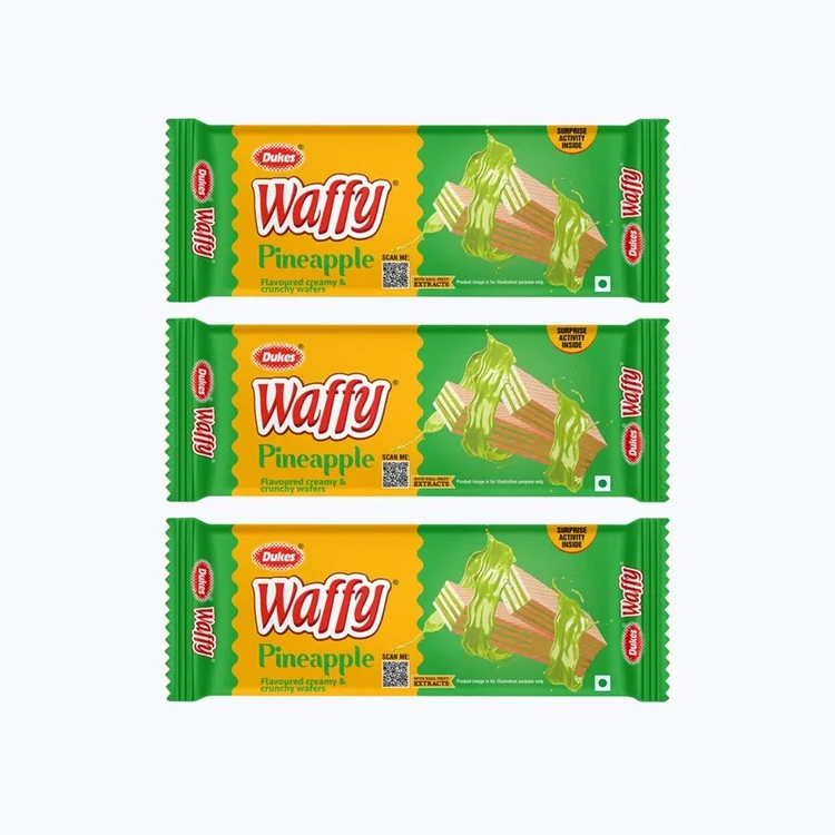 Dukes Waffy Pineapple Wafers - Pack of 3