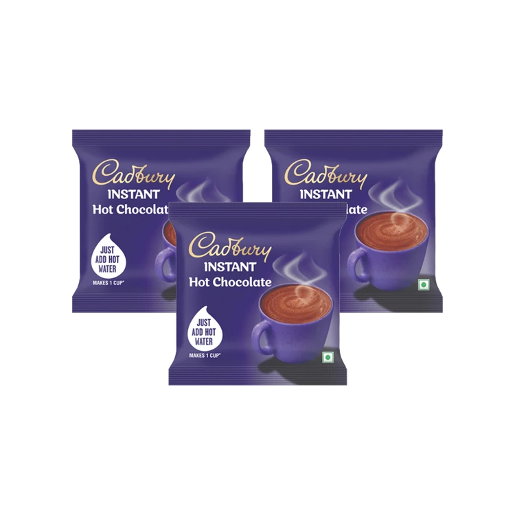 Cadbury Instant Hot Chocolate Powder Mix - Pack of 3