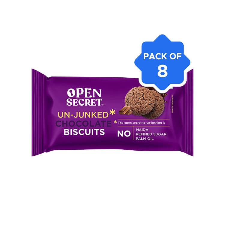 Open Secret Zero Maida Healthy Millet Biscuit - Chocolate - Pack of 8