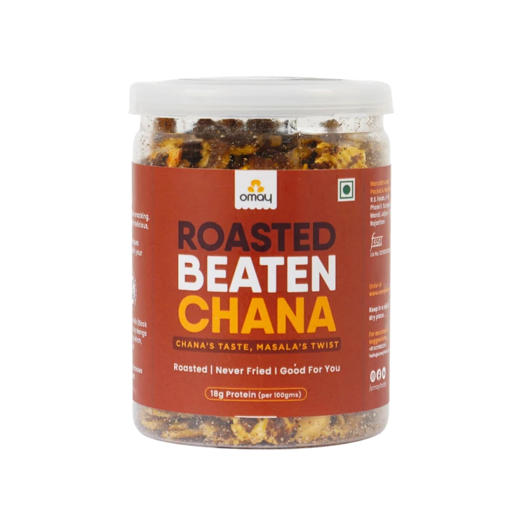 Omay Foods Roasted Chana Jor (Beaten Chana)