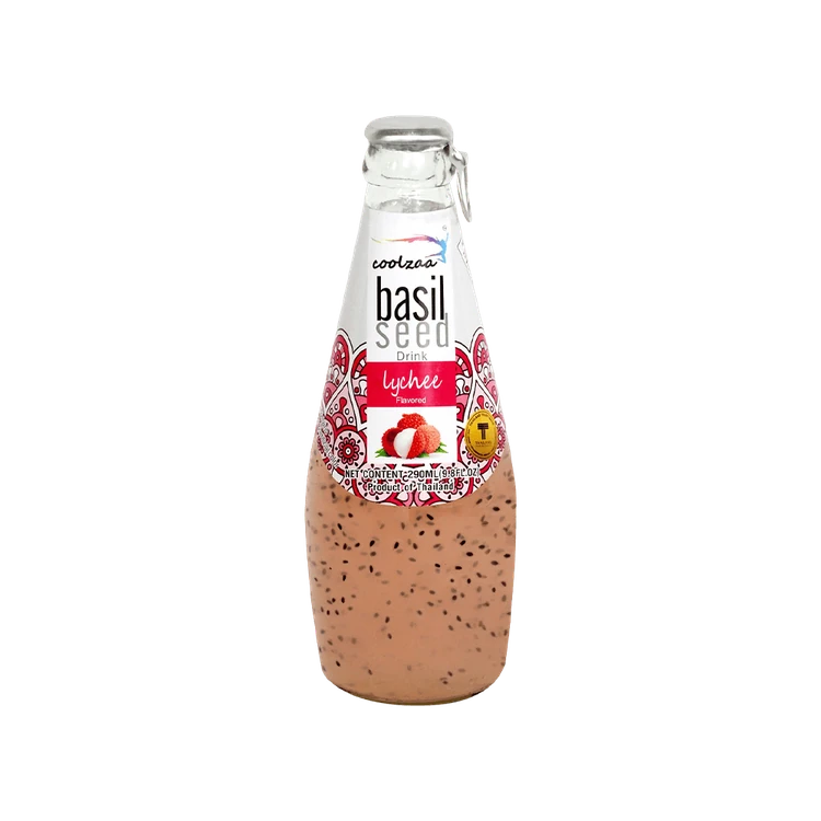Coolzaa Lychee Basil Seed Juice