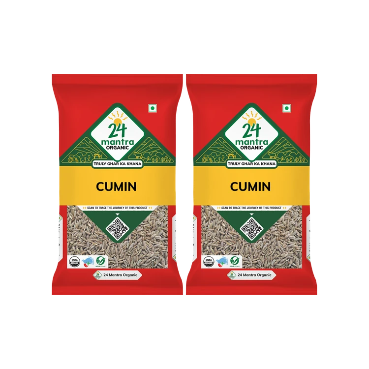 24 Mantra Organic Cumin Seeds / Jeera Seeds - Pack of 2