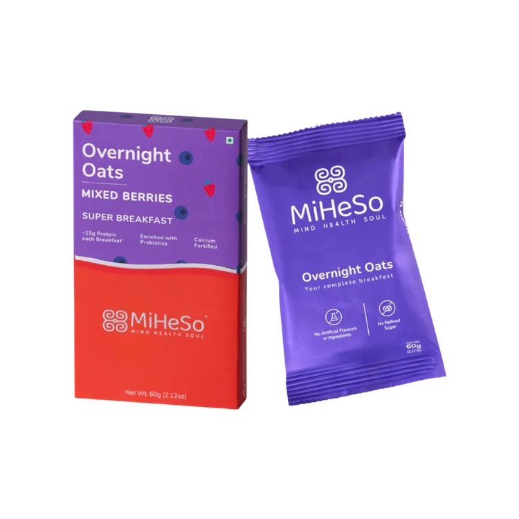 Miheso Mind Health Soul Overnight Oats (Mixed Berries)