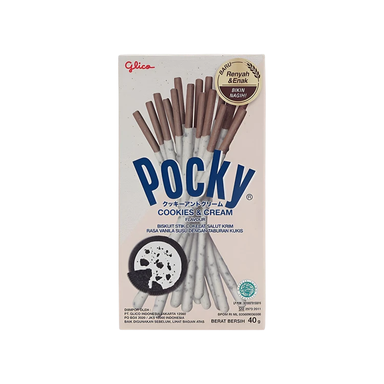 Pocky Cookies and Cream Flavoured Biscuit Sticks