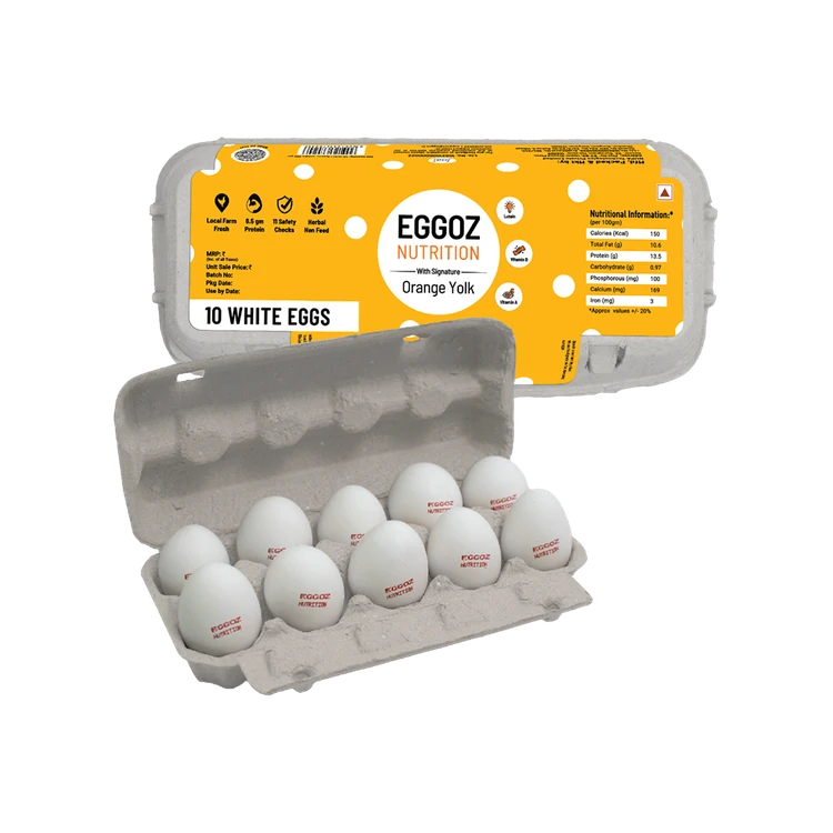 Eggoz Nutrition White Protein Rich Eggs (10 pieces)