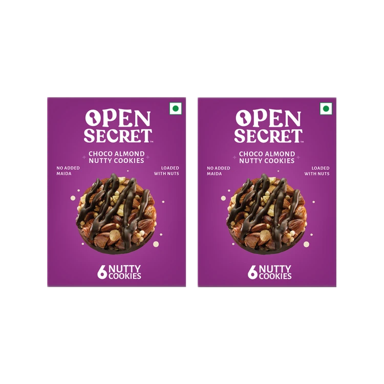 Open Secret Zero Maida Chocolate Almond Protein Cookies - Pack of 2