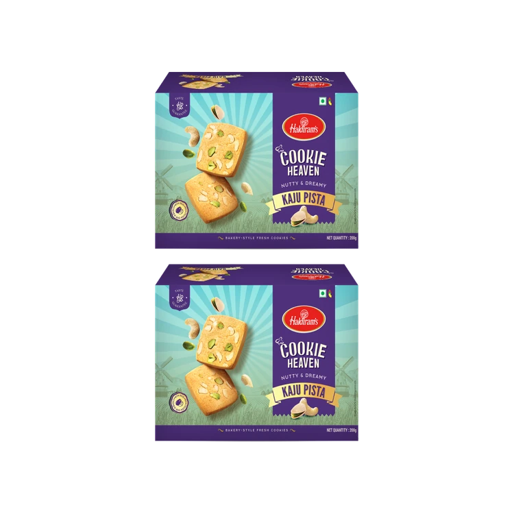 Haldiram's Heaven Kaju Pista Bakery Cookies - Pack of 2