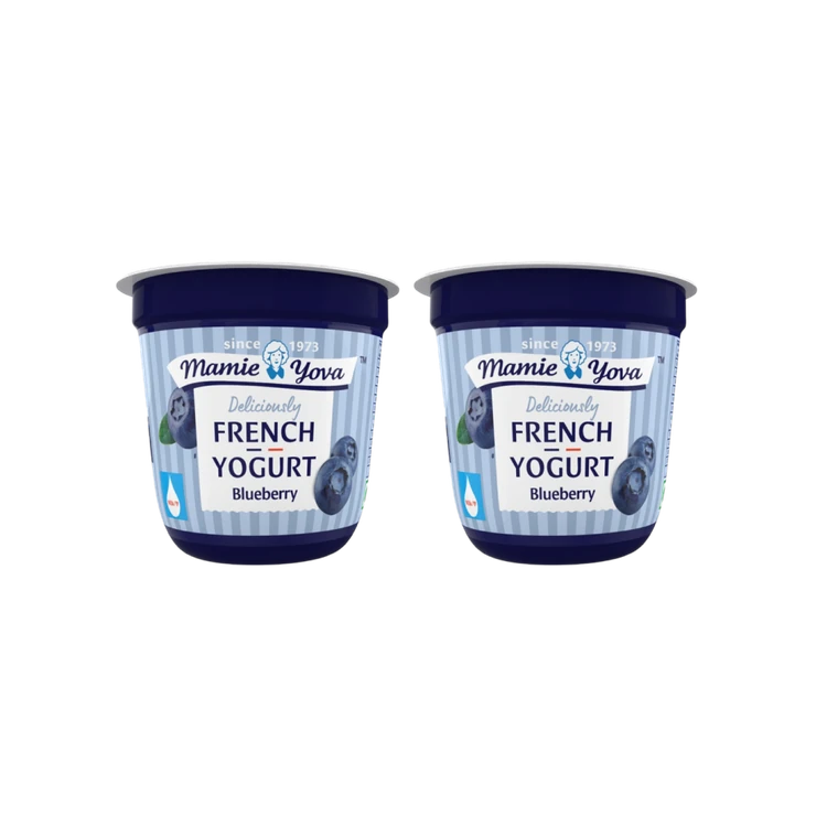 Mamie Yova French Fruit Yogurt -Blueberry - Pack of 2