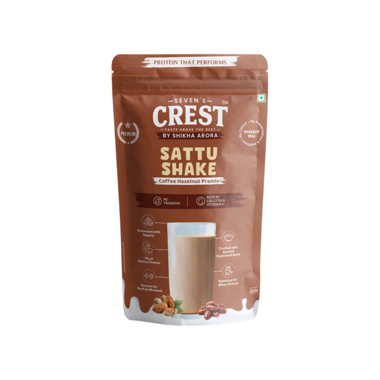 Sevens Crest Premium Coffee Hazelnut Sattu Shake Premix