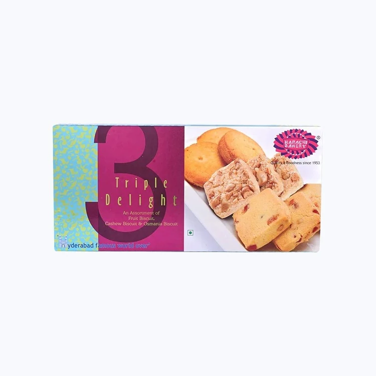 Karachi Bakery Triple Delight Fruit, Cashew & Osmania Biscuit