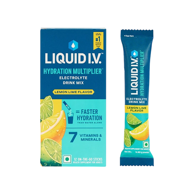 Liquid IV Hydration Multiplier Lemon Lime Electrolyte Drink Mix