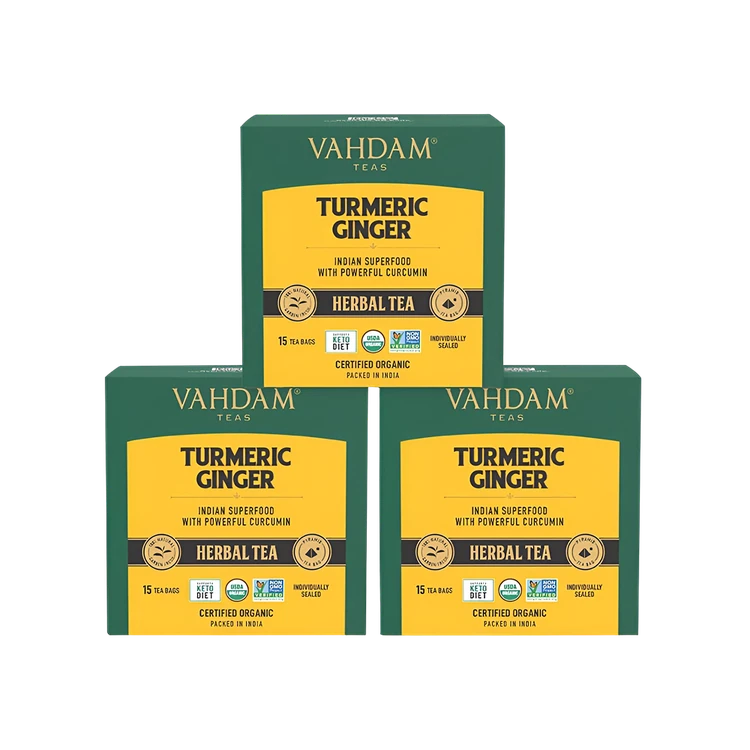 Vahdam Organic Herbal Tea Bags (Turmeric Ginger)