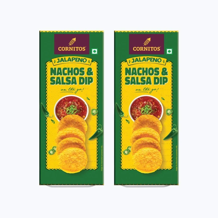 Cornitos Crisps Jalapeno Nachos & Salsa Dip - Pack of 2
