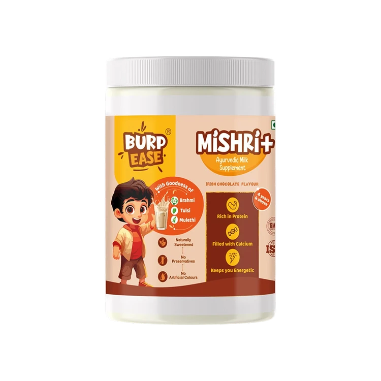 Burpease Mishri + Ayurvedic Drink Mix Supplement for Kids