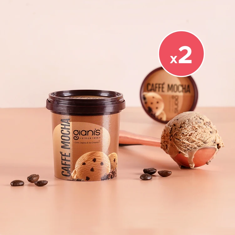 Giani's Cafe Mocha Ice Cream Cup - Pack of 2