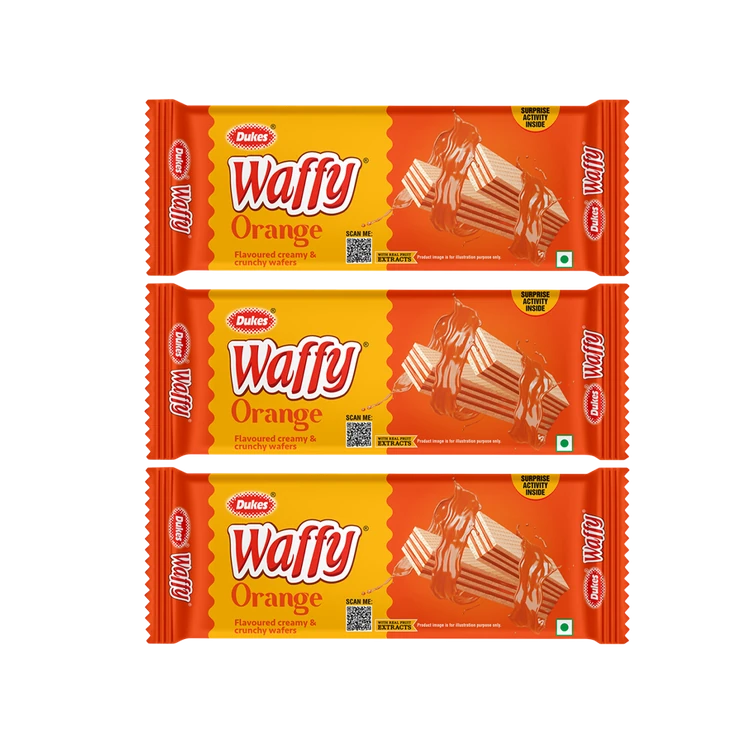 Dukes Waffy Orange Wafers - Pack of 3