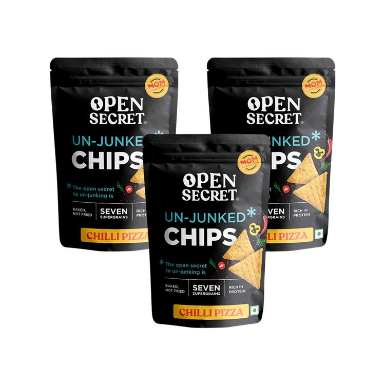 Open Secret Chilli Pizza Baked Chips (High Protein) - Pack of 3