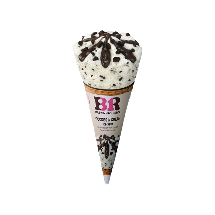 Baskin Robbins Cookies n Cream Ice Cream Cone