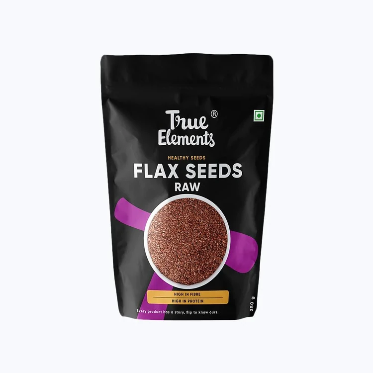 True Elements Flax Seeds - Fibre and Protein Rich (Agase Beeja)
