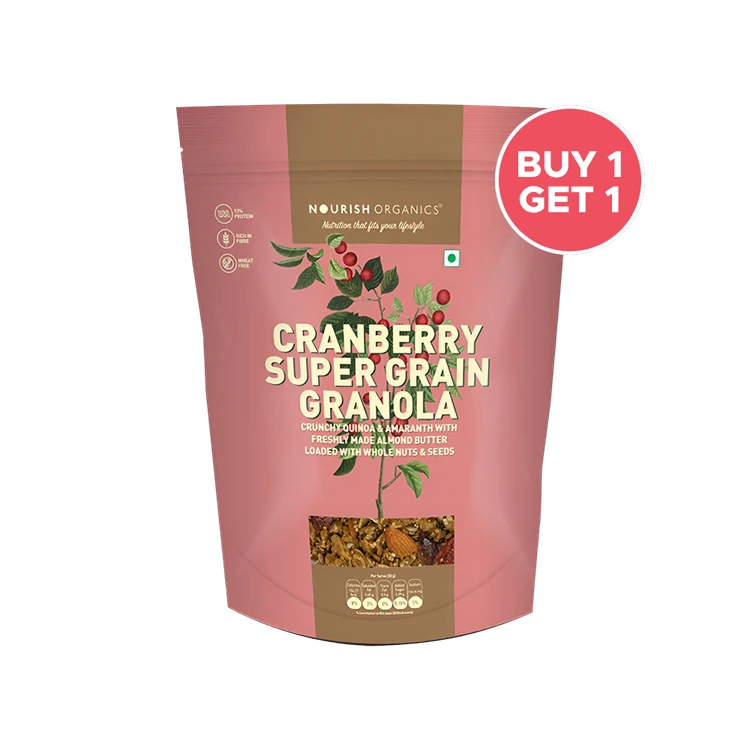 Nourish Organics Cranberry Super Grain Granola - Buy 1 Get 1 Free
