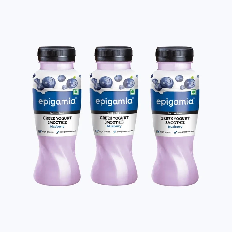 epigamia Blueberry Greek Yogurt Drink - Pack of 3