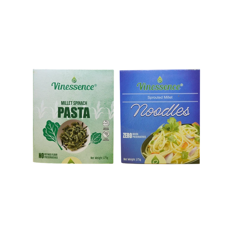 VINESSENCE Millet Spinach Pasta & Sprouted Millet Noodles