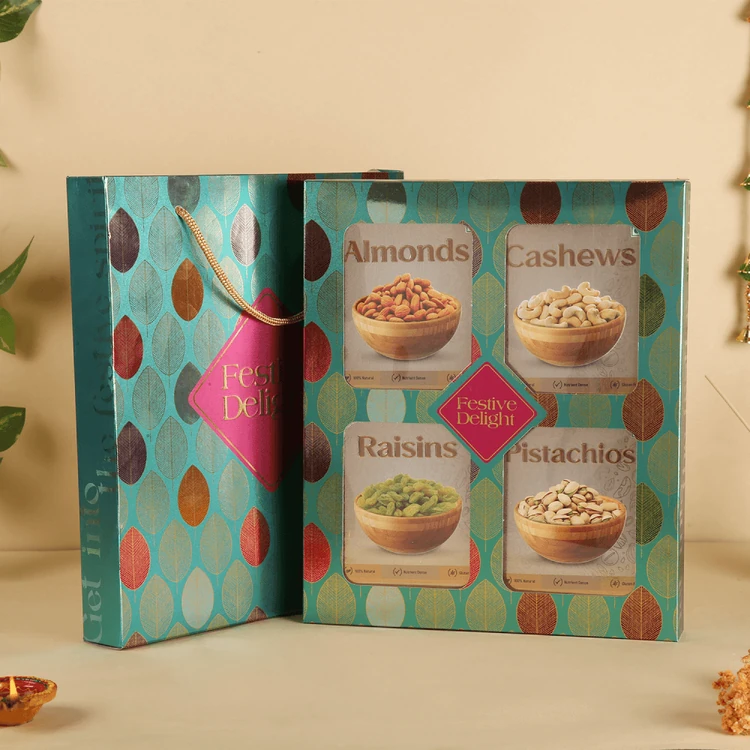Festive Delight (Cashew + Raisins + Almond) Dry Fruits Gift Pack 600 g (Dry Fruits Udugore Pack)
