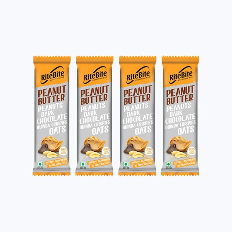 RiteBite Peanut Butter 4g Protein Bar - Pack of 4