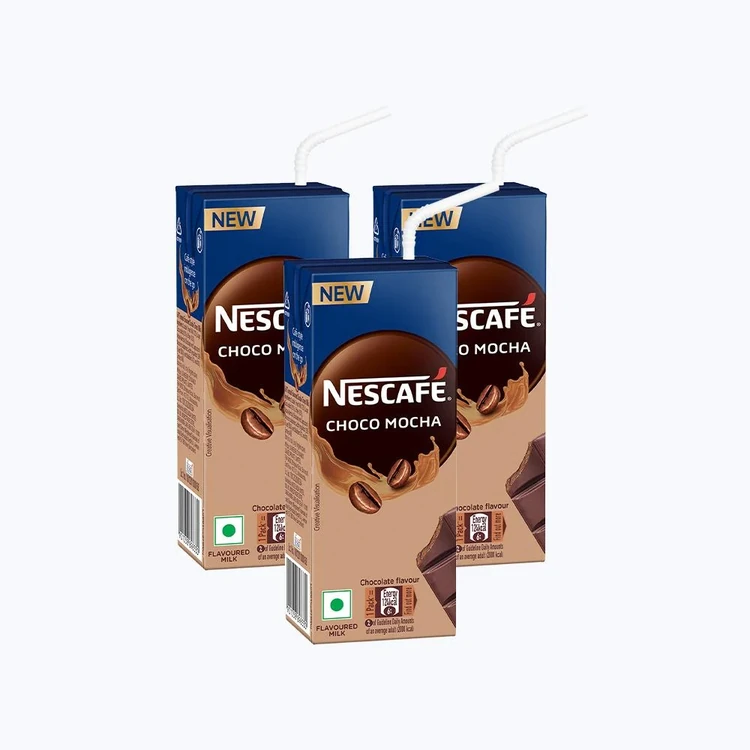 Nescafe Ready to Drink Choco Mocha Cold Coffee Flavoured Milk - Pack of 3