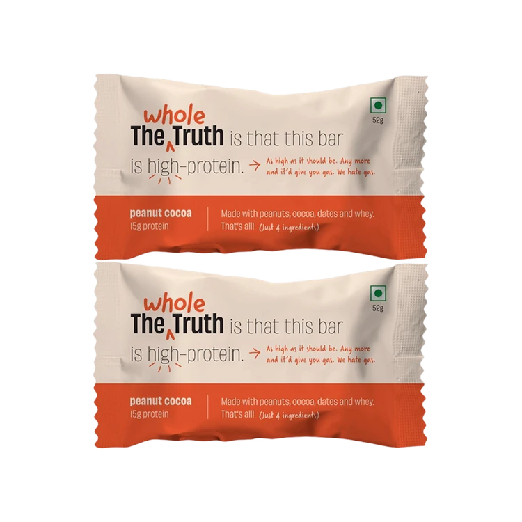 The Whole Truth Peanut Cocoa Protein Bar - Pack of 2