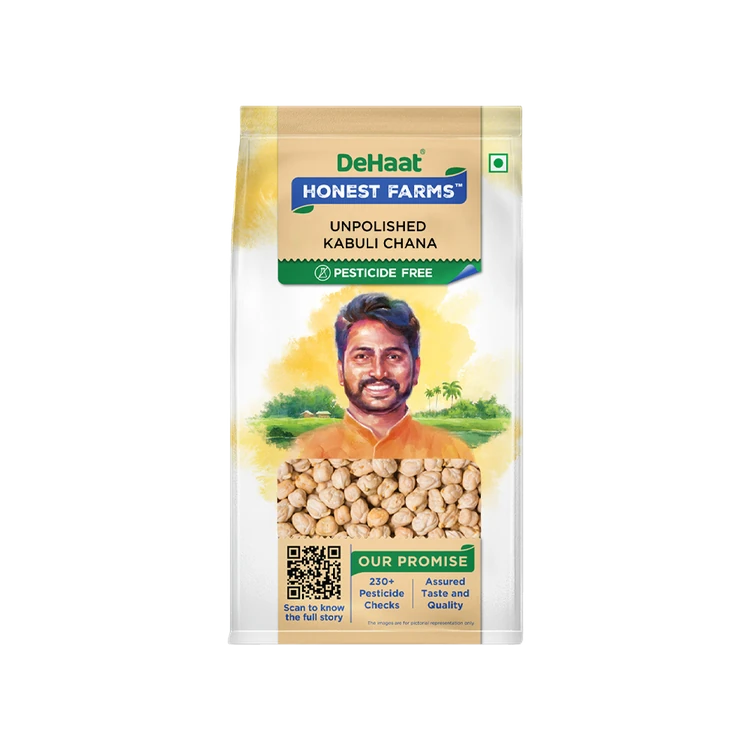 Dehaat Honest Farms Unpolished Pesticide-Free Kabuli Chana (Nashaka Itada Kabuli Kadale)