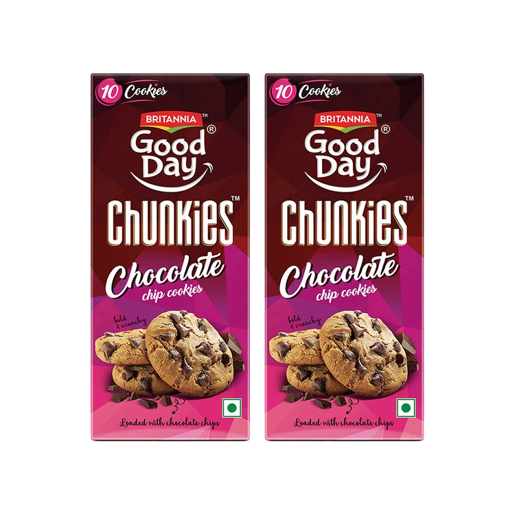 Britannia Good Day Chunkies Chocolate Chip Cookies (100 g) - Pack of 2