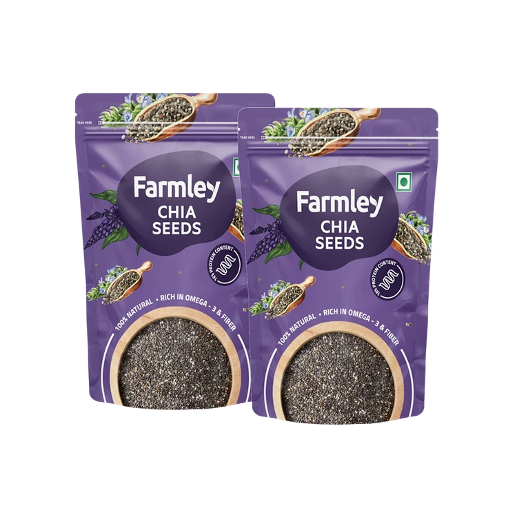 Farmley Premium Chia Seeds - Pack of 2 (Chia Beeja)