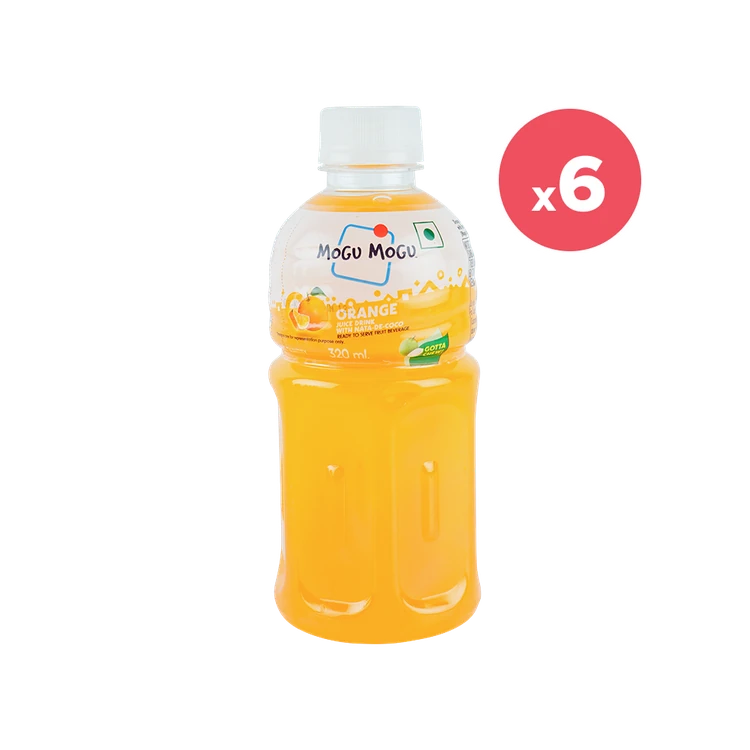Mogu Mogu Orange Fruit Drink - Pack of 6