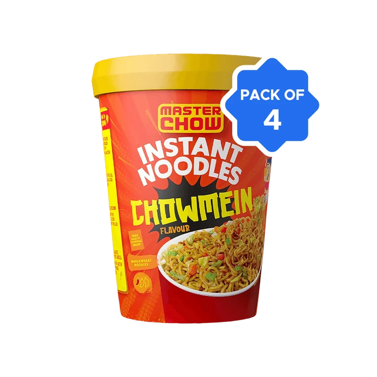 MasterChow Instant Cup Noodles (Chowmein Flavour) - Pack of 4