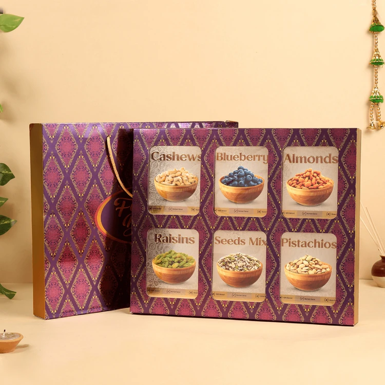 Festive Delight (Cashew + Raisins + Almond + Salted Pistachio) Dry Fruits Gift Pack 800 g (Dry Fruits Udugore Pack)