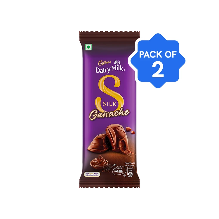 Cadbury Dairy Milk Silk Ganache Chocolate Bar - Pack of 2