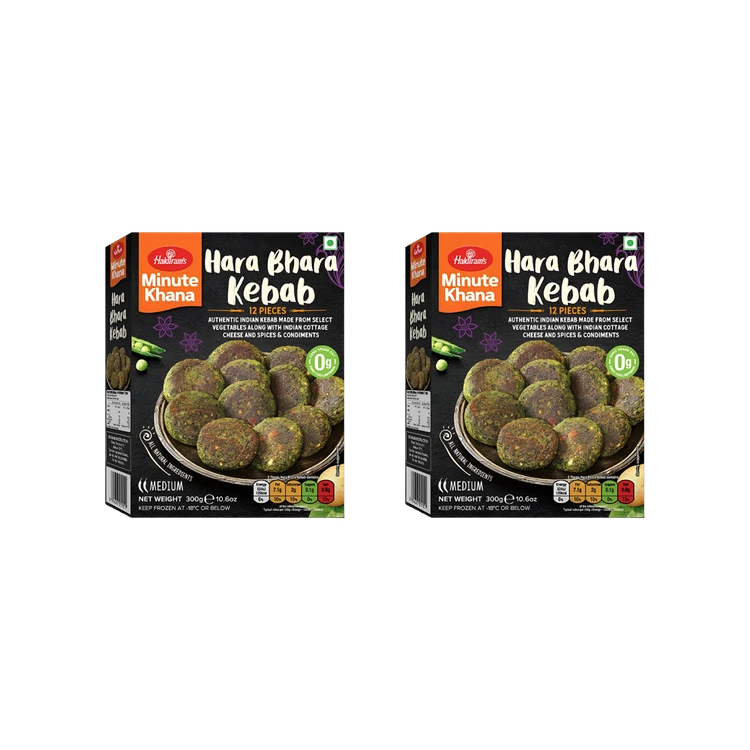Haldiram's Hara Bhara Veg Kebab (Frozen) - Pack of 2