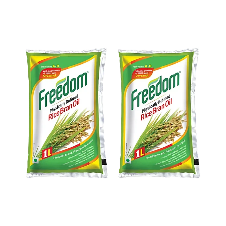 Freedom Refined Rice Bran Oil - Pack of 2 (Akki Enne)