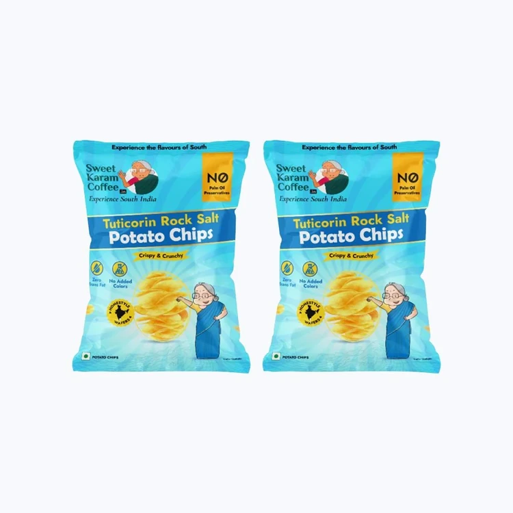 Sweet Karam Coffee Tuticorin Rock Salt Potato Chips - Pack of 2
