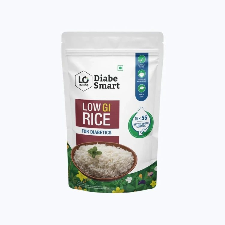 DiabeSmart Low GI Rice for Diabetic -Sugar Free Sona Masoori (Medium Grain)