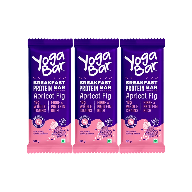 Yoga Bar Breakfast Apricot Fig Protein Bar - Pack of 3